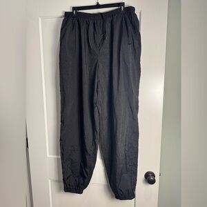 Vintage Nike Black Nylon Zip Cuff Windbreaker Pants Mens Xxl
